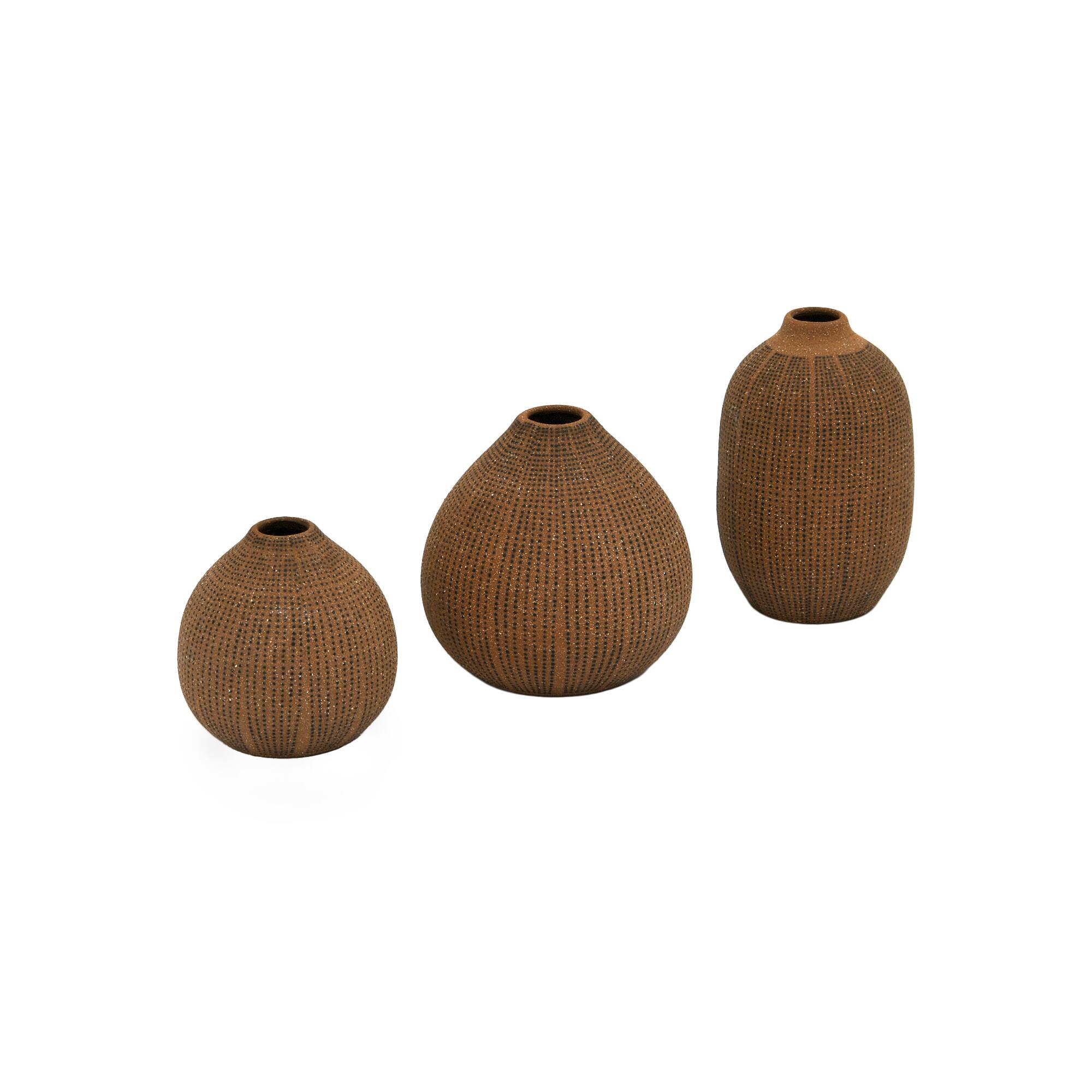 Hello Honey® Natural Textured Stoneware Vase Set